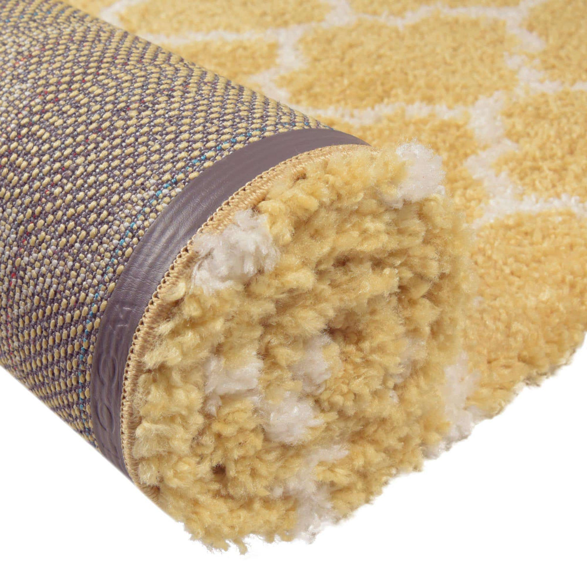 Rund Hochflorteppich Marrakesh Shag in Gelb von Hadorn™ - Lifestyle Image