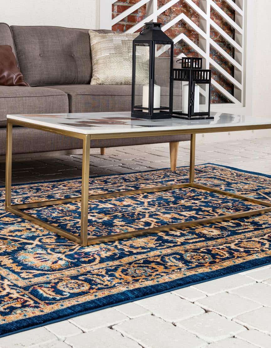 Rechteck Teppich Graham in Marineblau von Hadorn™ - Lifestyle Image