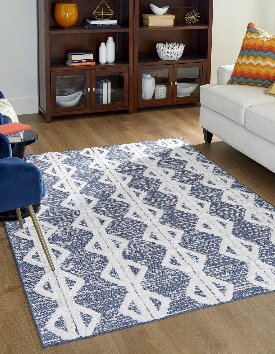 Rechteck Teppich Sabrina Soto Casa in Marineblau von Hadorn™ - Lifestyle Image