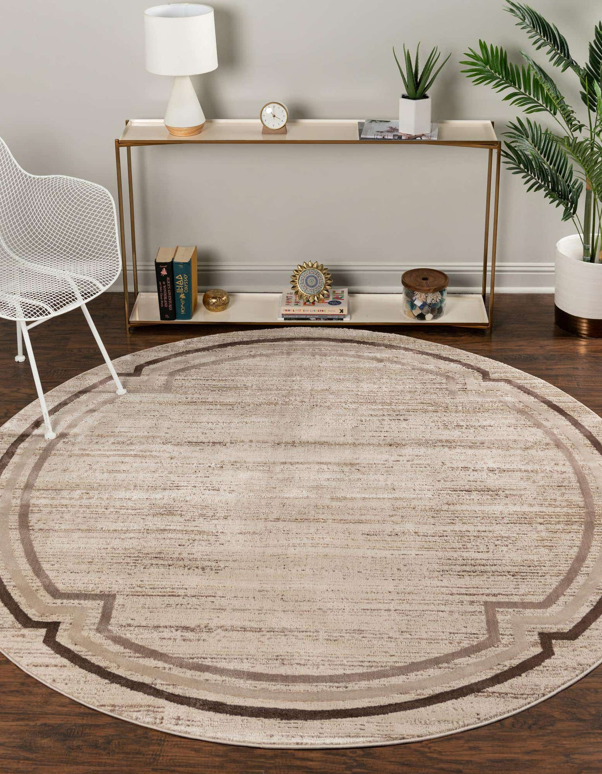 Rund Teppich Oasis in Braun von Hadorn™ - Lifestyle Image