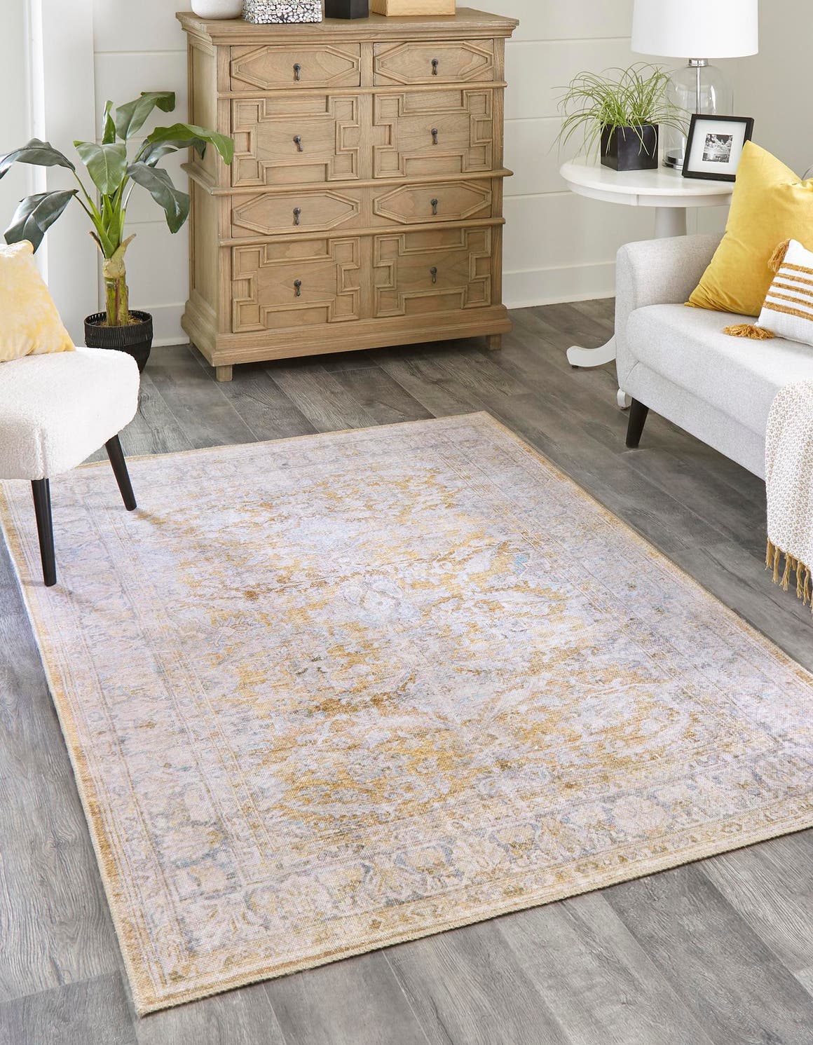 Rechteck Teppich Timeless in Gelb von Hadorn™ - Lifestyle Image