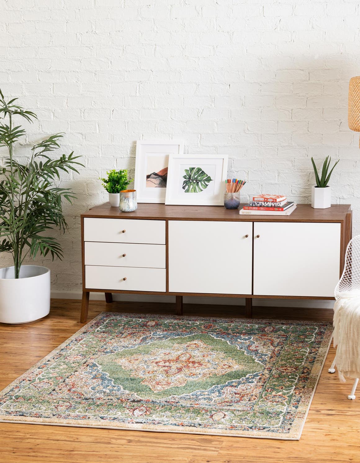 Quadratisch Teppich Isabella in Grün von Hadorn™ - Lifestyle Image
