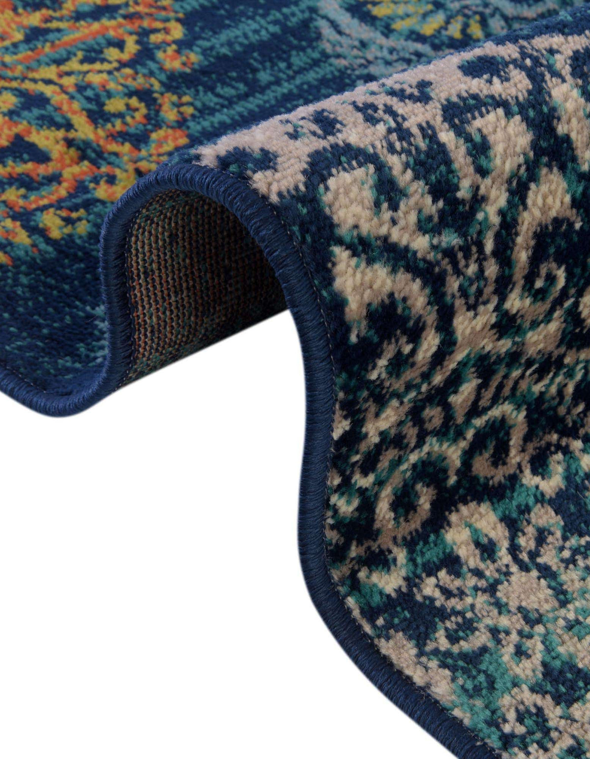 Oval Teppich Azalea in Marineblau von Hadorn™ - Lifestyle Image