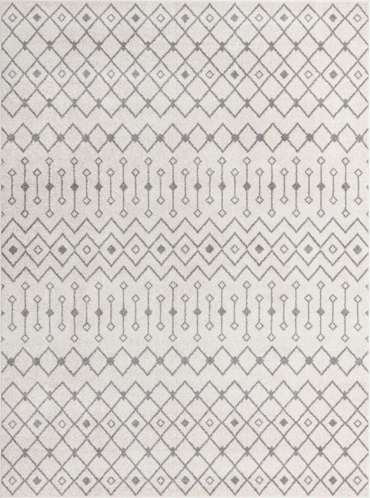 Rechteck Teppich Moroccan Trellis in Elfenbein und grau von Hadorn™ - Lifestyle Image