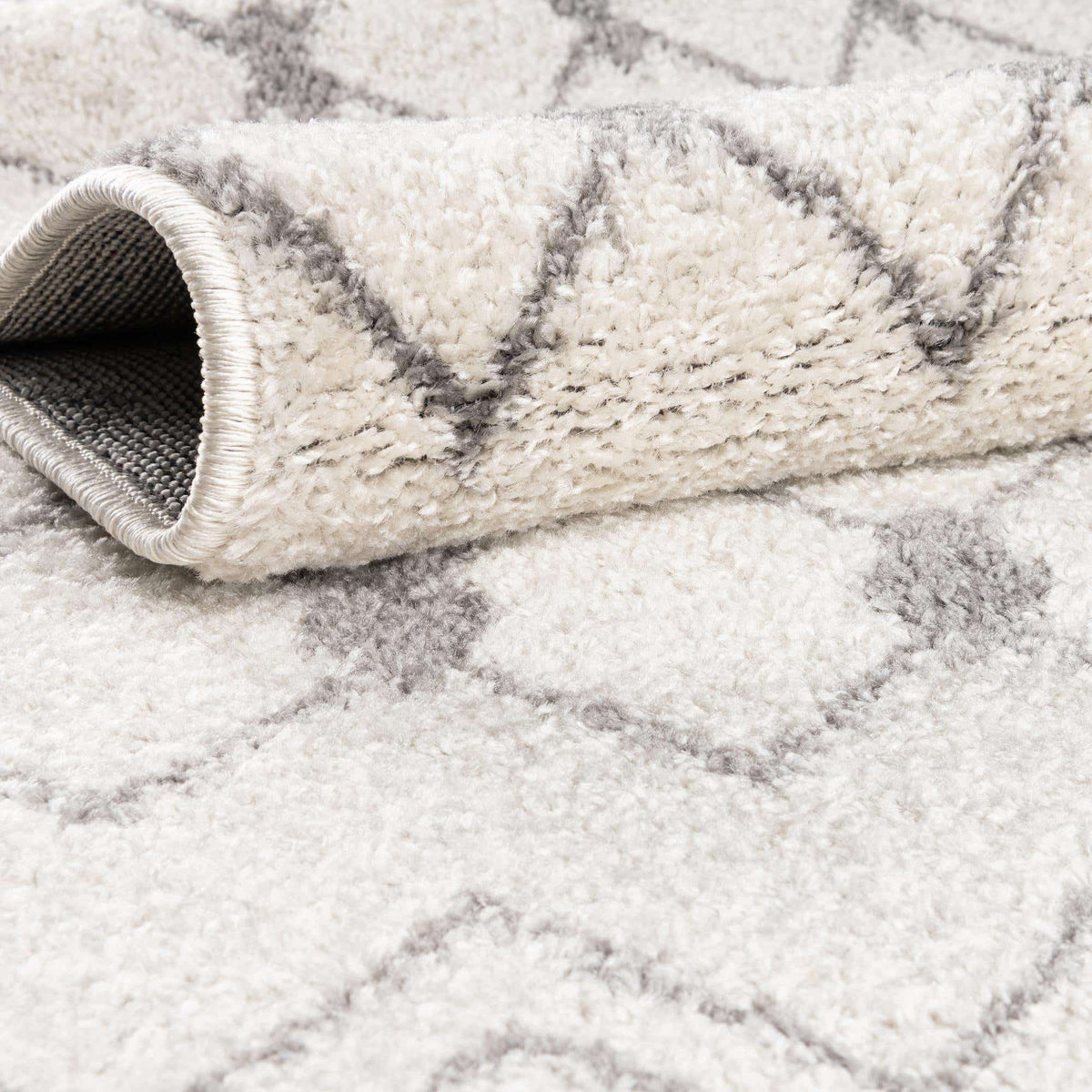 Rechteck Teppich Moroccan Trellis in Elfenbein und grau von Hadorn™ - Lifestyle Image