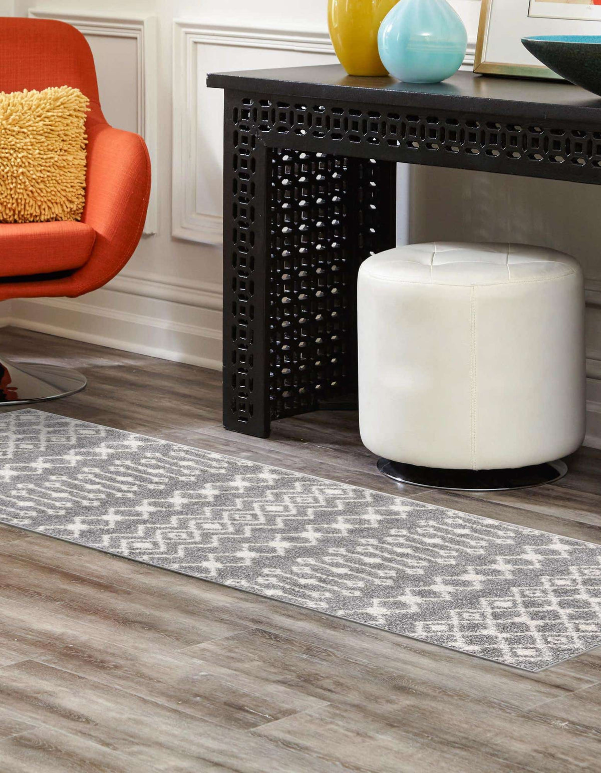 Läufer Teppich Moroccan Trellis in Grau von Hadorn™ - Lifestyle Image