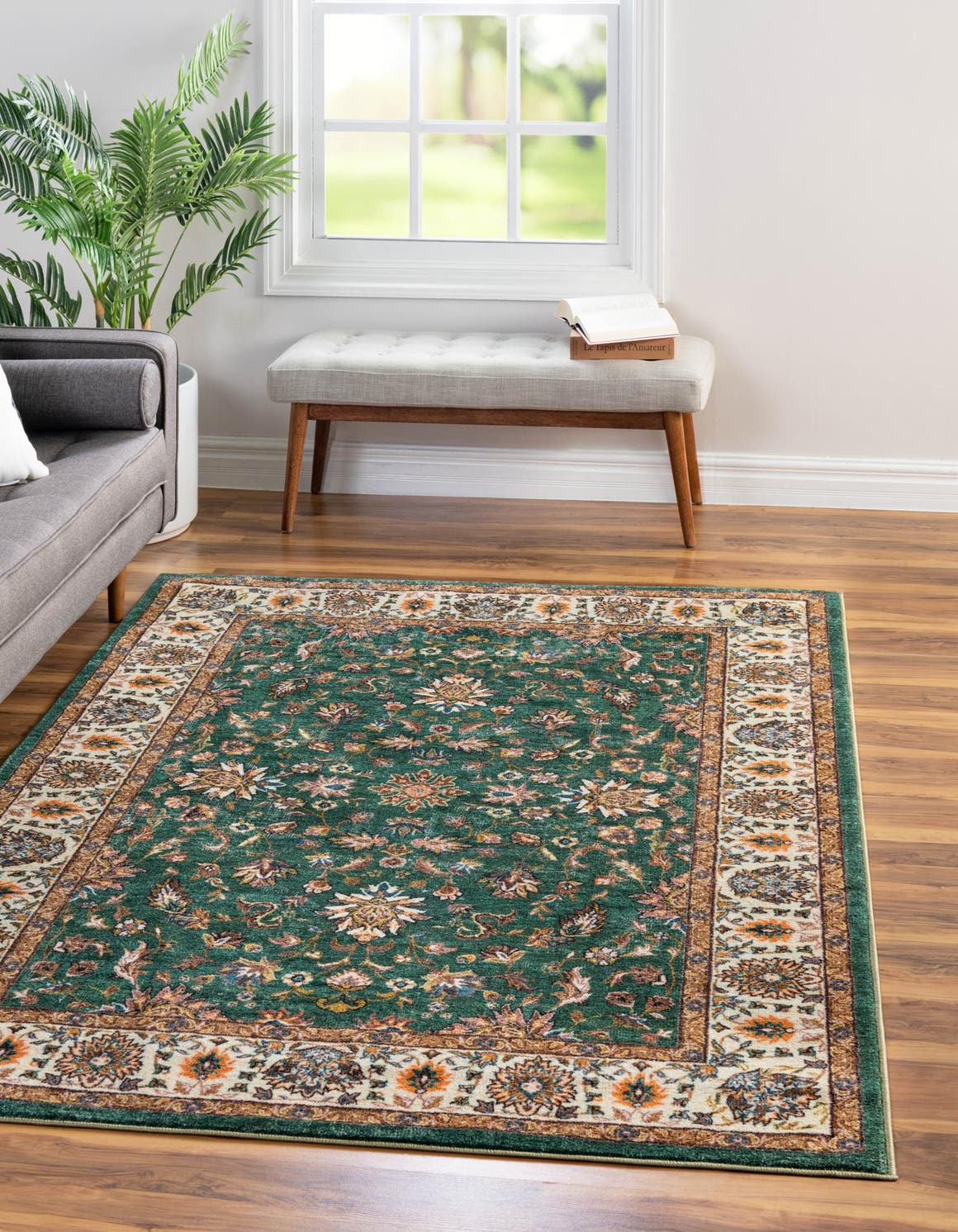 Rechteck Teppich Medina in Emerald Grün von Hadorn™ - Lifestyle Image
