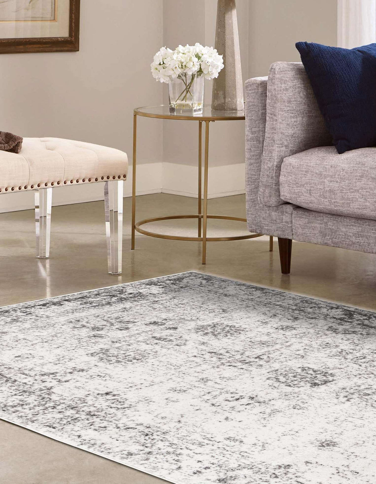 Rechteck Teppich Monaco in Grau von Hadorn™ - Lifestyle Image