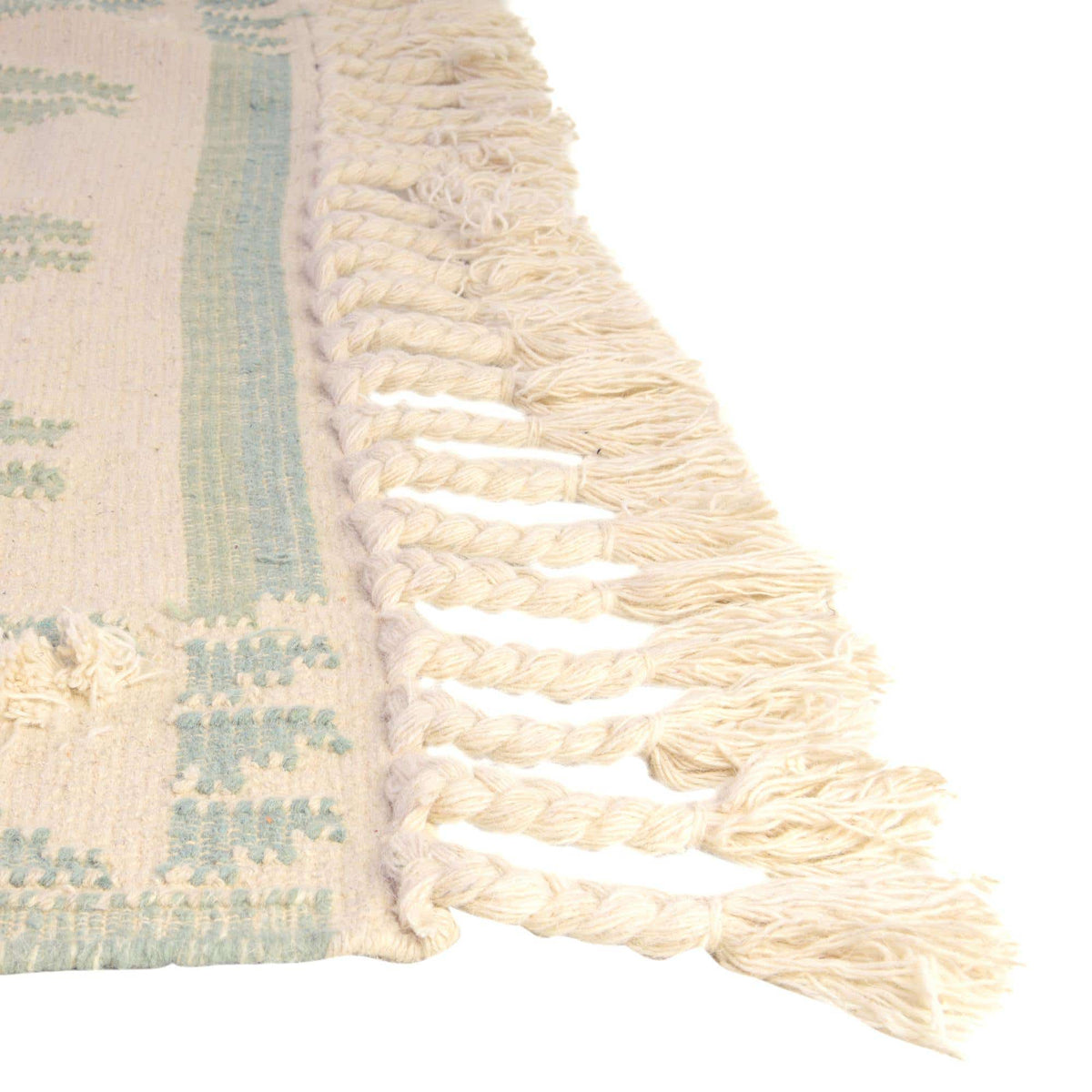 Rechteck Handgeflochten Teppich Arizona in Aquamarin von Hadorn™ - Lifestyle Image