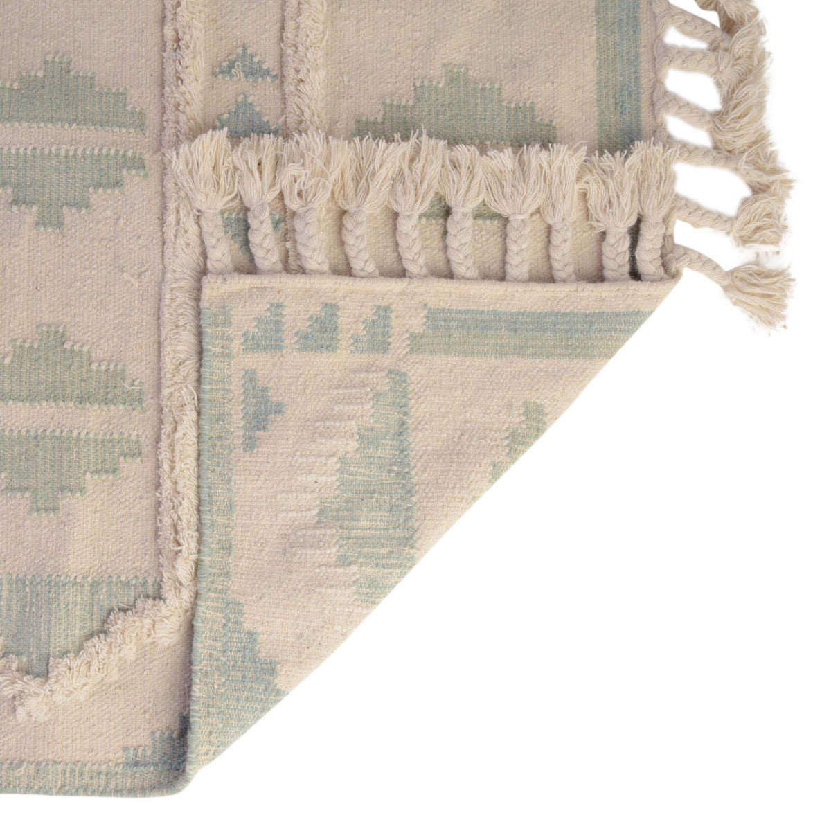 Läufer Handgeflochten Teppich Arizona in Aquamarin von Hadorn™ - Lifestyle Image