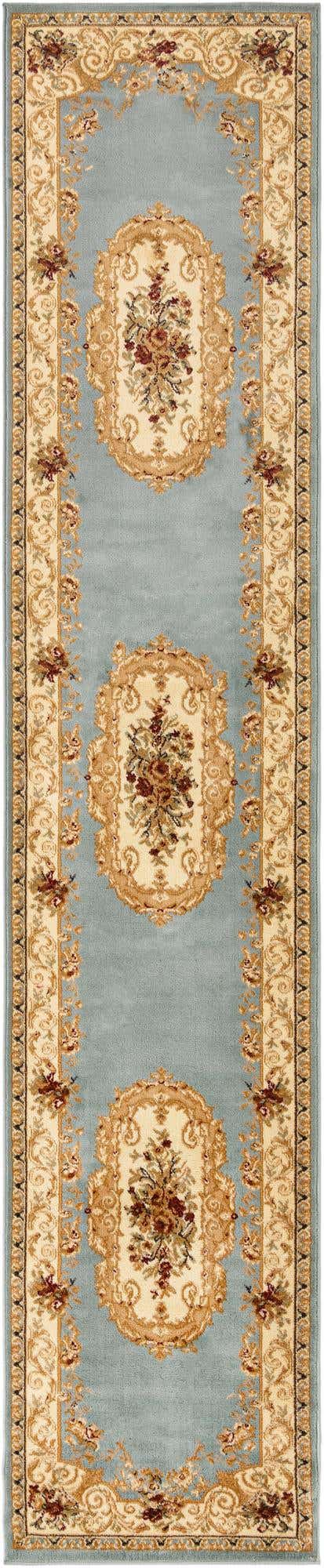 Läufer Teppich Classic Aubusson in Hellblau von Hadorn™ - Lifestyle Image