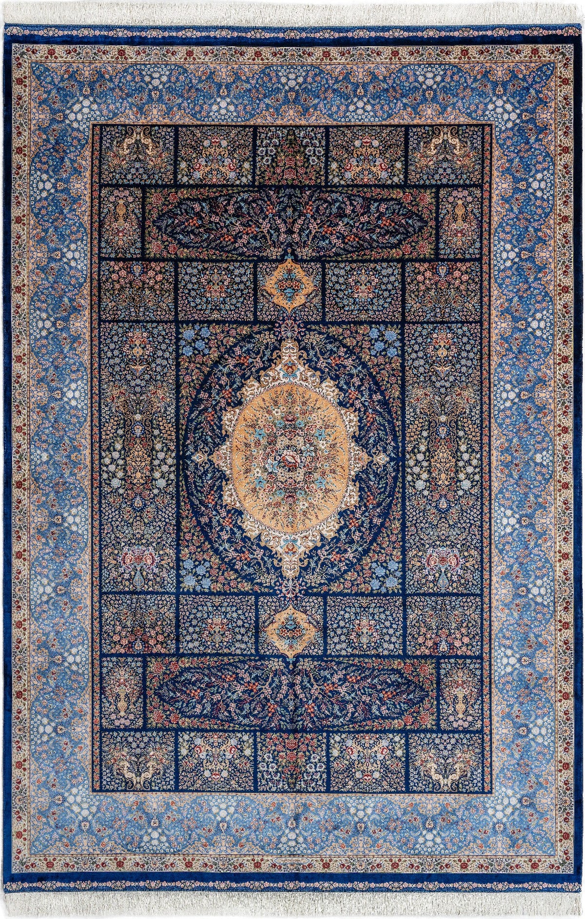 Rechteck Teppich Ghom Design in Dunkelblau von Hadorn™ - Lifestyle Image