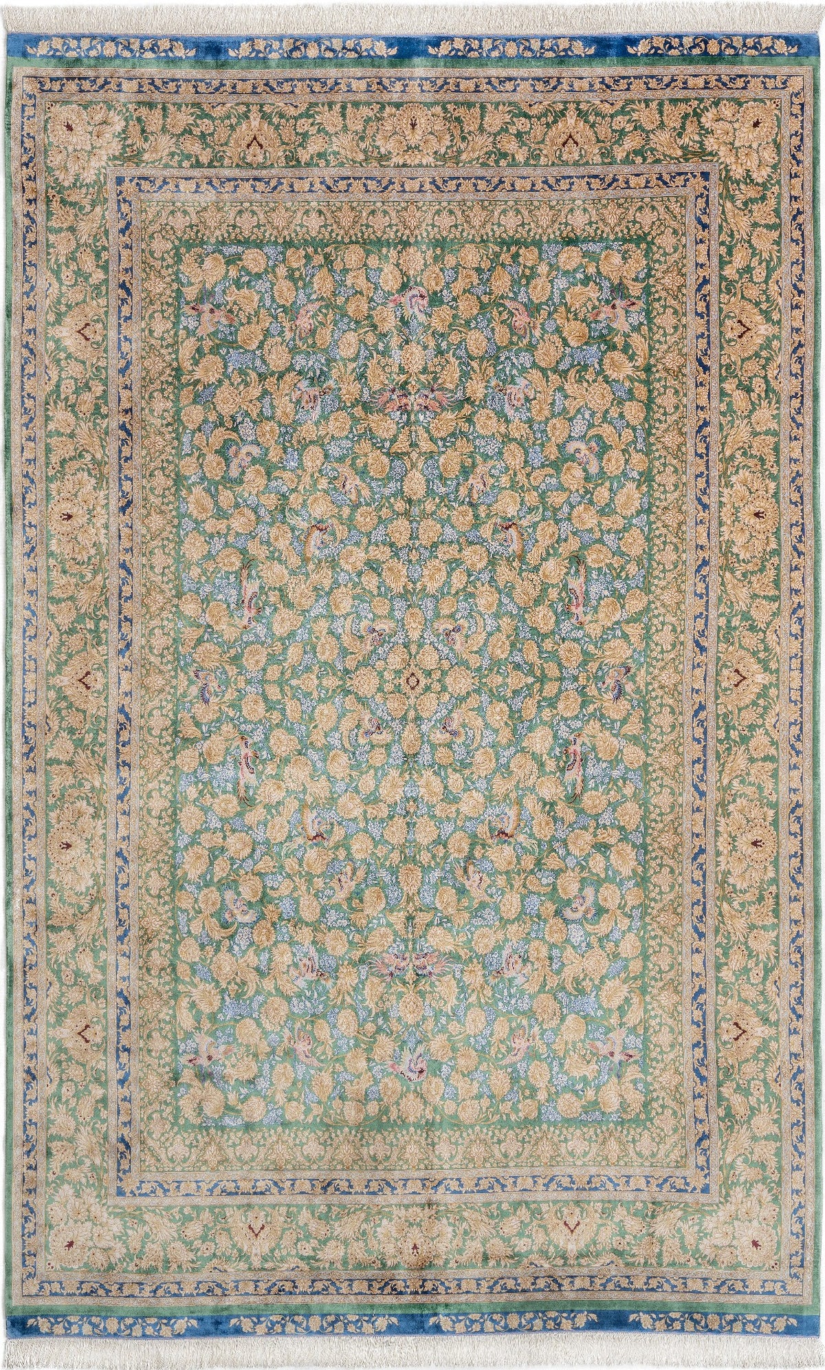 Rechteck Teppich Ghom Design in Grün von Hadorn™ - Lifestyle Image