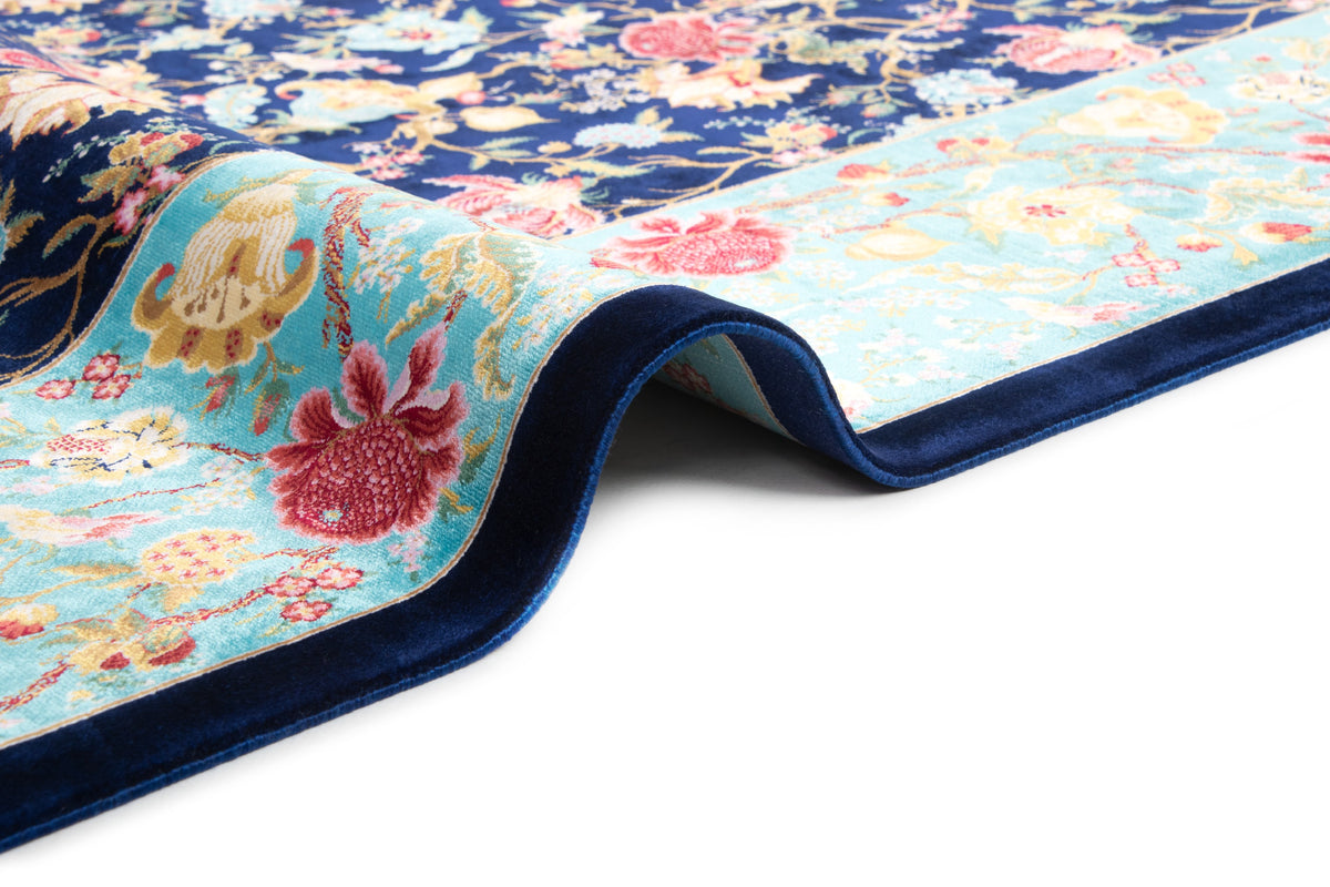 Rechteck Teppich Ghom Design in Dunkelblau von Hadorn™ - Lifestyle Image