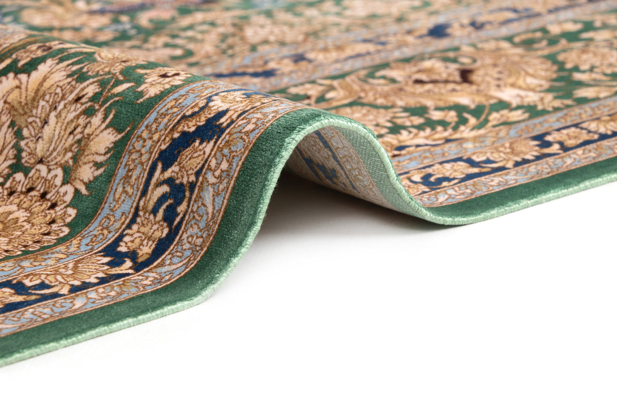 Rechteck Teppich Ghom Design in Grün von Hadorn™ - Lifestyle Image